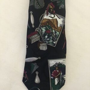 Fishermen's Mens Neck Tie Novelty American Sports